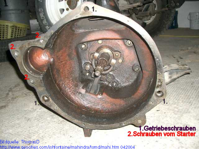 Schraubenbefestigung Kupplungsglocke
